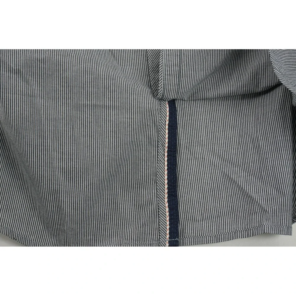 New Alessandro Lamura Men's XL Long Sleeve Oxford Cotton Striped Button Up Shirt